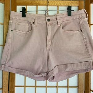 Dusty Rose Pink Denim Shorts